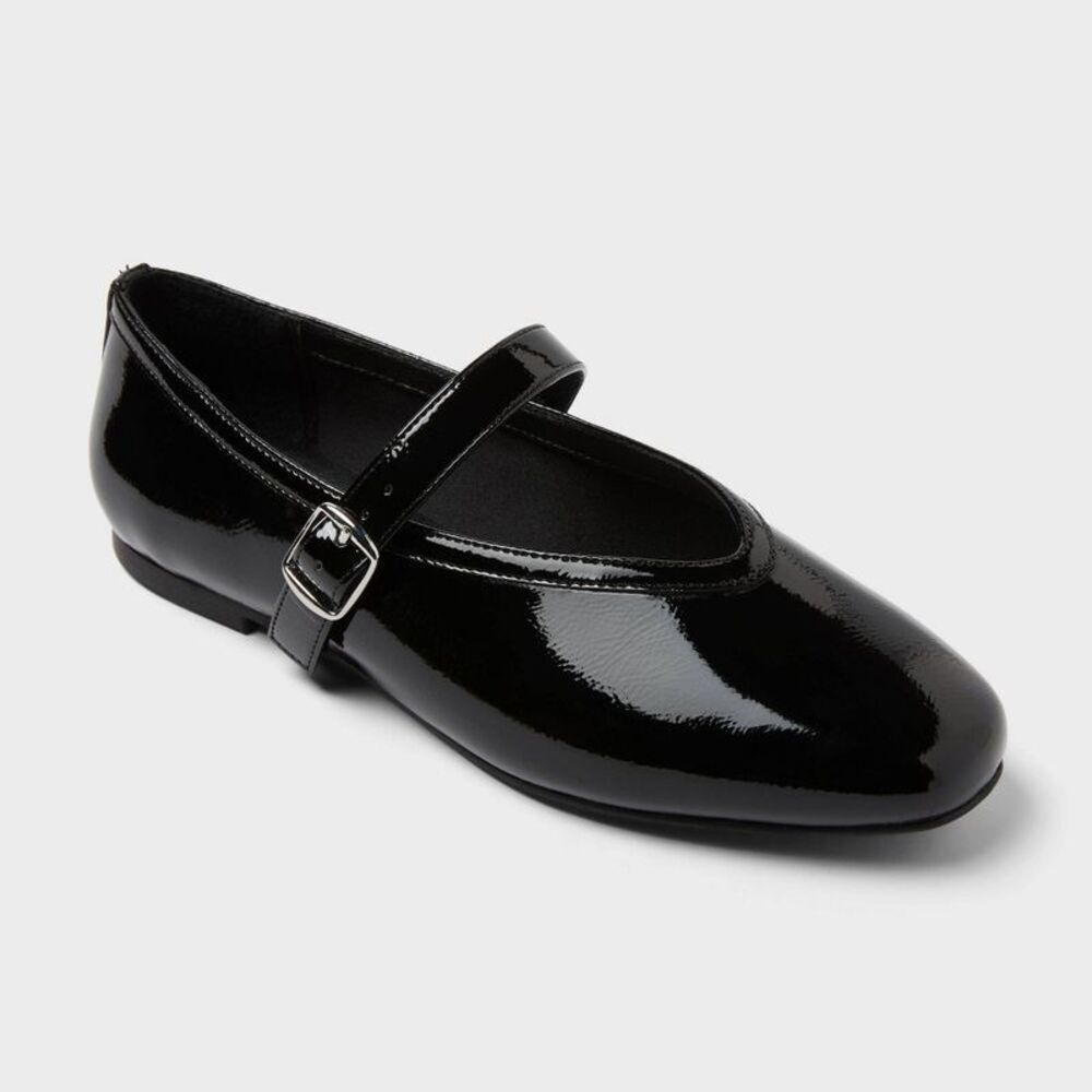 Women’s Elena Mary Jane Flats with Memory Foam Insole – A New day Black 7